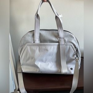 Lululemon Light Grey Duffel Bag